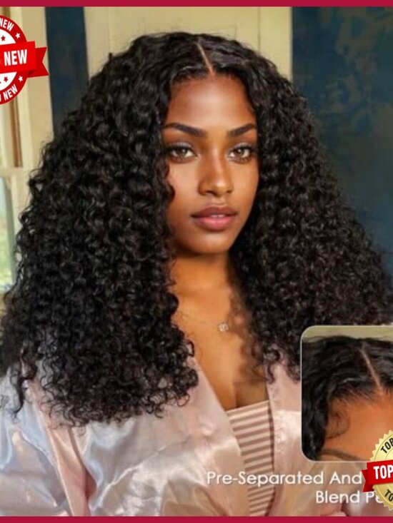 22 Inch Human Hair Crochet Extensions Deep Wave Pre-Separated 50g main image 5